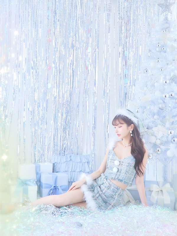 画像6: 【即日発送】【サンタコス 5点セット】【XS-Mサイズ/1カラー】セットアップツイードサンタコスプレ[YMT] (6)