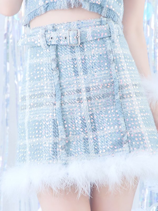 画像17: 【即日発送】【サンタコス 5点セット】【XS-Mサイズ/1カラー】セットアップツイードサンタコスプレ[YMT] (17)