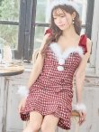 画像29: SALE!【サンタコス 4点セット】【S-Lサイズ/2カラー】ショルダーリボン千鳥タイトサンタコスプレ[YMT] (29)
