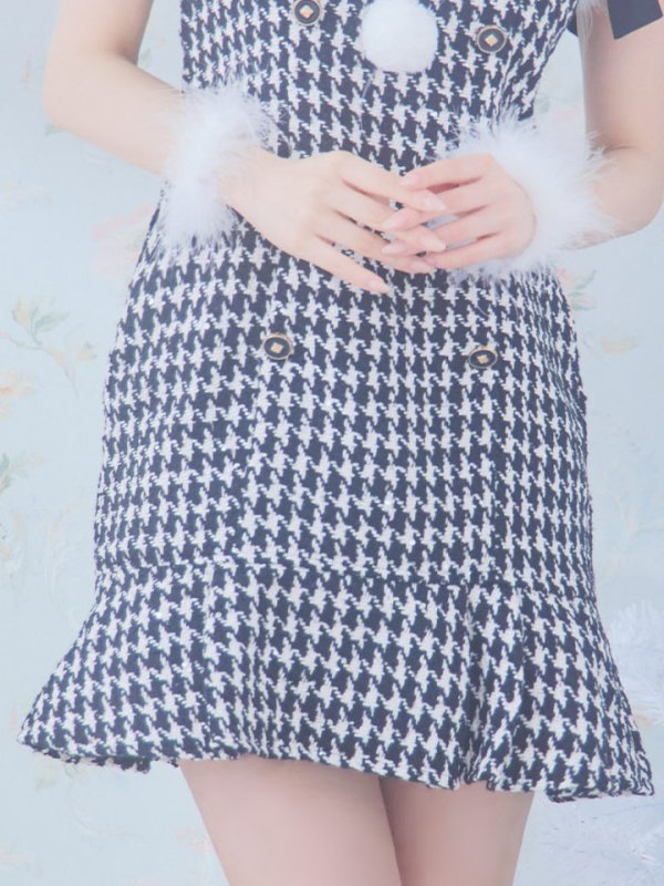 画像41: SALE!【サンタコス 4点セット】【S-Lサイズ/2カラー】ショルダーリボン千鳥タイトサンタコスプレ[YMT] (41)