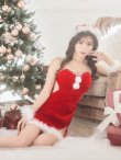 画像3: SALE!【サンタコス4点セット】【XS-Mサイズ/1カラー】サイドシアービジューサンタ[YMT] (3)