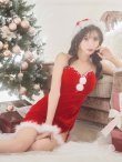 画像7: SALE!【サンタコス4点セット】【XS-Mサイズ/1カラー】サイドシアービジューサンタ[YMT] (7)