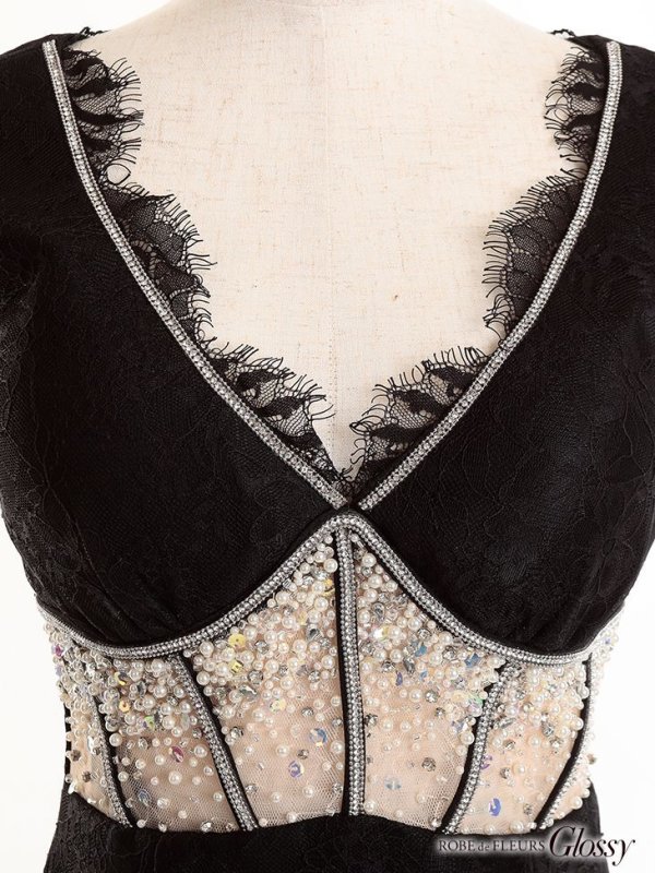 画像12: 【Glossy/グロッシー】チュール/ ラグジュアリー/ タイト/ ミニドレス/ キャバドレス【OF08】 (12)