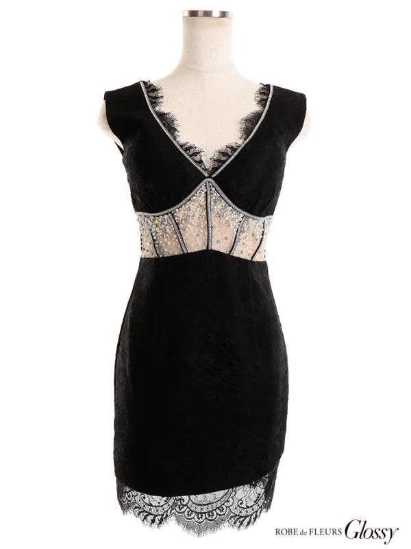 画像14: 【Glossy/グロッシー】チュール/ ラグジュアリー/ タイト/ ミニドレス/ キャバドレス【OF08】 (14)