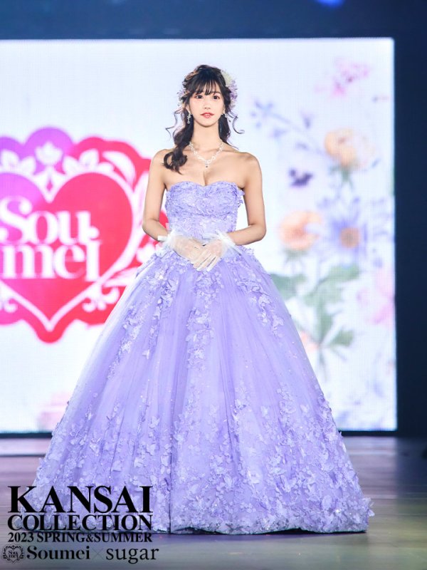 画像4: 【ことみ / 関西コレクション着用】【ANGEL R/エンジェルアール】ベア/ ウェディング/ バースデー/ プリンセス/ バタフライスパンコール/ ビジュー/ キャバドレスlong【HC03】 (4)