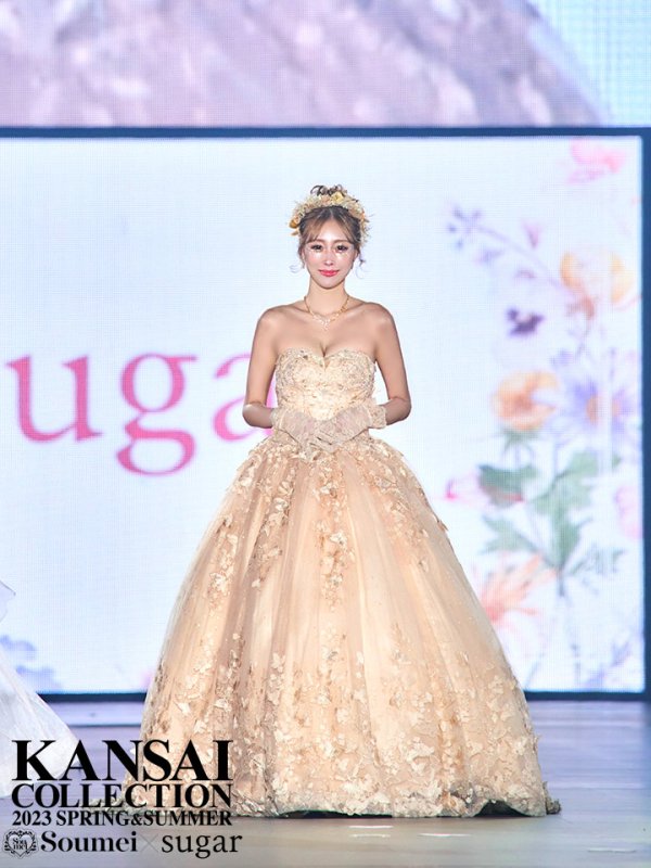 画像3: 【貴咲モエカ / 関西コレクション着用】【ANGEL R/エンジェルアール】ベア/ ウェディング/ バースデー/ プリンセス/ バタフライスパンコール/ ビジュー/ キャバドレスlong【HC03】 (3)