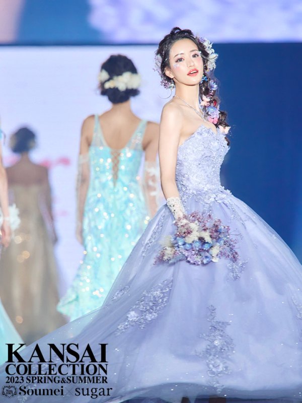 画像3: 【るな / 関西コレクション着用】【ANGEL R/エンジェルアール】ベア/ ウェディング/ バースデー/ プリンセス/ フラワーパール/ ビジュー/ ラメ/ キャバドレスlong[OF2] (3)