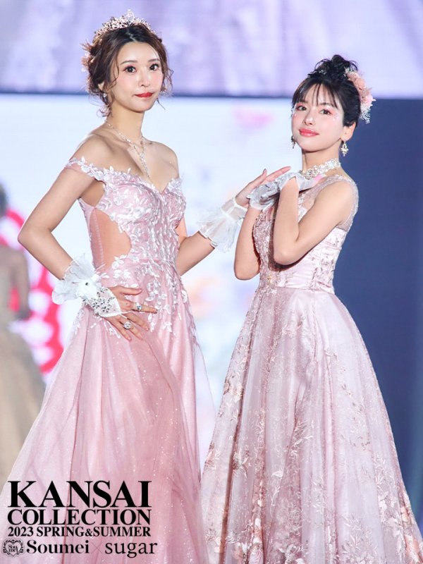 画像2: 【藤崎つかさ / 関西コレクション着用】Lサイズあり【JEAN MACLEAN/ジャンマクレーン】フラワー刺繍レース/ Aライン/ フレア/ ロング/ キャバドレス long[OF2A] (2)