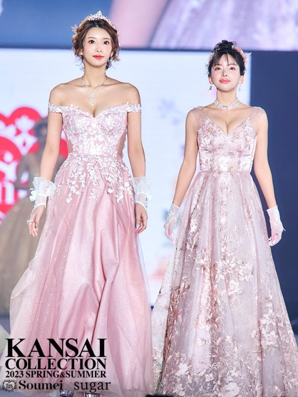 画像3: 【藤崎つかさ / 関西コレクション着用】Lサイズあり【JEAN MACLEAN/ジャンマクレーン】フラワー刺繍レース/ Aライン/ フレア/ ロング/ キャバドレス long[OF2A] (3)