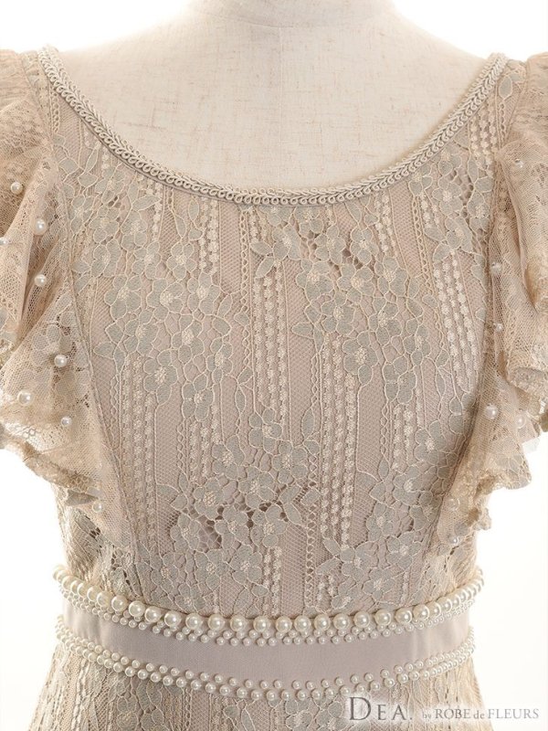 画像2: Lサイズあり【DEA./ディア】パール/ フリル/レース / タイト/ ミニドレス/ キャバドレス【OF08】 (2)