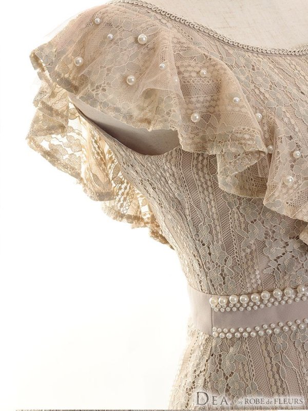 画像3: Lサイズあり【DEA./ディア】パール/ フリル/レース / タイト/ ミニドレス/ キャバドレス【OF08】 (3)