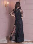 画像6: 【Lサイズあり】 【ROBE de FLEURS Glossy/ローブ・ド・フルール グロッシー】ジップ/ ZIP 袖あり/サイドレース切替/ ロングドレス/ キャバドレスlong[OF2] (6)