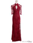 画像33: 【Lサイズあり】 【ROBE de FLEURS Glossy/ローブ・ド・フルール グロッシー】ジップ/ ZIP 袖あり/サイドレース切替/ ロングドレス/ キャバドレスlong[OF2] (33)