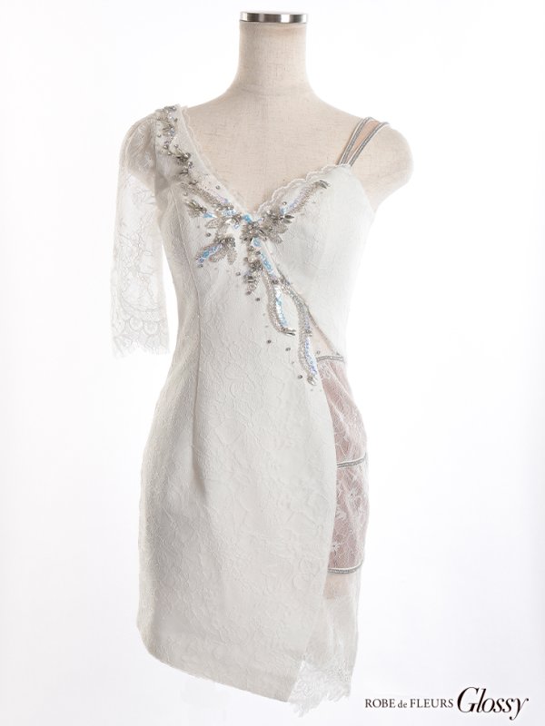 画像12: XSサイズあり【Glossy/グロッシー】フロントジッパー/ ベルト/ キャミソール/ シアー/ タイト/ ミニドレス/ キャバドレス[OF08] (12)