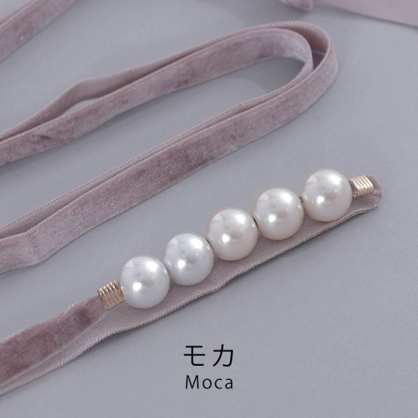 画像5: 【即日発送】【浴衣小物】ベロアパールモチーフ飾り紐 / 帯飾り / 飾り帯 [YMT] (5)