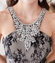 画像4: XLサイズあり【Luxe Style/リュクススタイル】ネックビジュー/ レース/ ノースリーブ/ スリット/ マーメイド/ ロングドレス/ キャバドレス long【HC03】 (4)