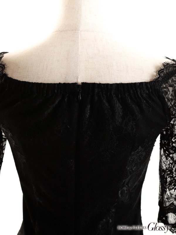 画像17: 【Glossy/グロッシー】オフショル/ ジップ/ ZIPフロントジップ/ ZIP 袖あり/ タイト/ ミニドレス/ キャバドレス【OF08】 (17)