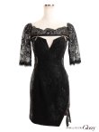 画像12: 【ROBE de FLEURS Glossy/ローブ・ド・フルール グロッシー】オフショル/ ジップ/ ZIPフロントジップ/ ZIP 袖あり/ タイト/ ミニドレス/ キャバドレス[OF2] (12)