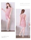 画像17: XSサイズあり【ROBE de FLEURS/ローブドフルール】ビジュー襟/ フラワーレース/ タイト/ ミニドレス/ キャバドレス[OF2] (17)