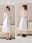 画像8: Lサイズあり【DEA. by ROBE de FLEURS/ディアバイローブドフルール】チュールxレースブラウスセット/ パフスリーブ/ キャミソール/ フレア/ ミモレ丈/ ワンピース/ キャバドレス[OF2] (8)