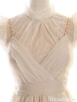 画像24: Lサイズあり【DEA. by ROBE de FLEURS/ディアバイローブドフルール】チュールxレースブラウスセット/ パフスリーブ/ キャミソール/ フレア/ ミモレ丈/ ワンピース/ キャバドレス[OF2] (24)