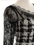 画像5: Lサイズあり【DEA.by ROBE de FLEURS/ディアバイローブドフルール】ツイード/ レーススリーブ/ 七分袖/ 長袖/ タイト/ ミニドレス/ キャバドレス[OF2] (5)