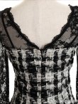画像8: Lサイズあり【DEA.by ROBE de FLEURS/ディアバイローブドフルール】ツイード/ レーススリーブ/ 七分袖/ 長袖/ タイト/ ミニドレス/ キャバドレス[OF2] (8)