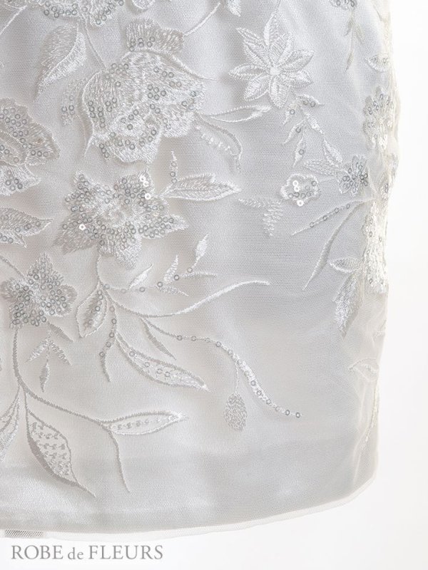 画像10: 【ROBE de FLEURS/ローブドフルール】ビジューライン/ Vカット/ フリルスリーブ/ 刺繍レース/ タイト/ ミニドレス/ キャバドレス[OF08] (10)