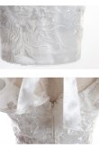 画像14: 【ROBE de FLEURS/ローブドフルール】ビジューライン/ Vカット/ フリルスリーブ/ 刺繍レース/ タイト/ ミニドレス/ キャバドレス[OF2] (14)