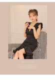 画像3: Lサイズあり【DEA. by ROBE de FLEURS/ディアバイローブドフルール】マーメイド/ フリル/ バストカット/ ワンピース/ ミディアムドレス/ キャバドレス[OF2] (3)