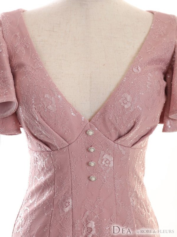 画像11: Lサイズあり【DEA./ディア】マーメイド/ 総レース/ フリル/ ワンピース/ 膝丈/ ミディアム/タイト/ ミニドレス/ キャバドレス【OF08】 (11)