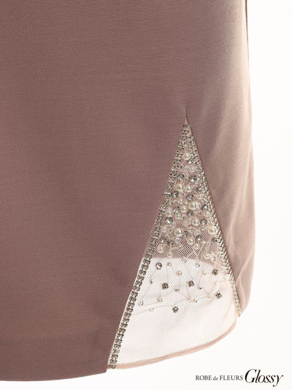 画像14: XSサイズあり【Glossy/グロッシー】フロントジップ/ ZIP ウエストシースルー/ ビジュー/ ストレッチ/ タイト/ ミニドレス/ キャバドレス【OF08】 (14)