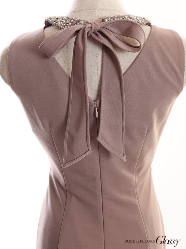 画像15: XSサイズあり【Glossy/グロッシー】フロントジップ/ ZIP ウエストシースルー/ ビジュー/ ストレッチ/ タイト/ ミニドレス/ キャバドレス【OF08】 (15)