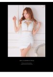 画像3: XSサイズあり【ROBE de FLEURS Glossy/ローブ・ド・フルール グロッシー】フロントジップ/ ZIP ウエストシースルー/ ビジュー/ ストレッチ/ タイト/ ミニドレス/ キャバドレス[OF2] (3)