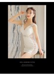 画像7: XSサイズあり【ROBE de FLEURS Glossy/ローブ・ド・フルール グロッシー】ブロックチュール/ ビジュー/ レース/ タイト/ ミニドレス/ キャバドレス[OF2] (7)