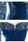 画像47: XS-Lサイズあり【ROBE de FLEURS Glossy/ローブ・ド・フルール グロッシー】レーススリーブ/ 七分袖/ 長袖/ バストクロスデザイン/ ストレッチ/ タイト/ ミニドレス/ キャバドレス[OF2] (47)