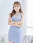 画像16: XSサイズあり【ANGEL R/エンジェルアール】バストビジュー/ ショルダーレース/ バックル/ アンイーブンファブリック/ タイト/ ミニドレス/ キャバドレス[OF2] (16)