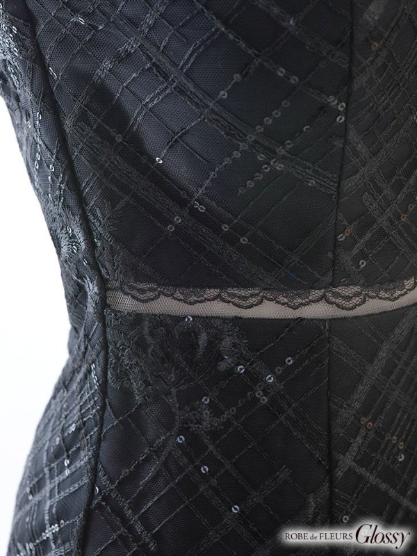 画像10: XSサイズあり【Glossy/グロッシー】リボンラインスリーブ/ 袖付き/ スタッズ/ フロントジップ/ フレア/ ミニドレス/ キャバドレス[OF08] (10)