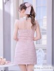 画像7: XSサイズあり【ROBE de FLEURS/ローブドフルール】ラメツイード/ ビジュー/ 襟つき/ 台形スカート/ ミニドレス/ キャバドレス[OF2] (7)