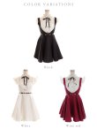 画像14: 【ROBE de FLEURS/ローブドフルール】パール/ ベルト付き/ラウンドカラー/ フレア/ ミニドレス/ キャバドレス[OF2] (14)