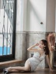 画像5: 【ROBE de FLEURS Glossy/ローブ・ド・フルール グロッシー】レース/ スパンコール/ サイドチュール/ タイト/ ミニドレス/ キャバドレス[OF2] (5)