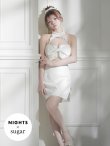 画像3: 【NIGHTS掲載】XSサイズあり【an /アン】リボン/ パール/ ビジュー/ ホルターネック/ バストジップ/ カットアウト/ タイト/ ミニドレス/ キャバドレス[OF05] (3)