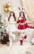画像4: 【即日発送！】【クリスマスコスプレ7点セット】【Malymoon/マリームーン】ラブスペルニットバニーサンタ【フリーサイズ/2カラー】[HC03] (4)