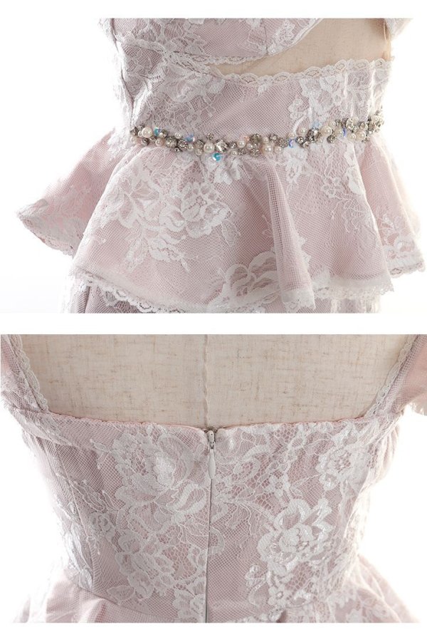 画像13: Lサイズあり【ROBE de FLEURS/ローブドフルール】立体フラワー/ シアー/ レース/ ペプラム/ タイト/ ミニドレス/ キャバドレス[OF08] (13)