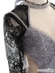 画像12: XS〜Lサイズあり【ROBE de FLEURS Glossy/ローブ・ド・フルール グロッシー】バストジップ/ ZIP レーススリーブ/ 七分袖/ 長袖/ 袖あり/ タイト/ ミニドレス/ キャバドレス[OF2] (12)
