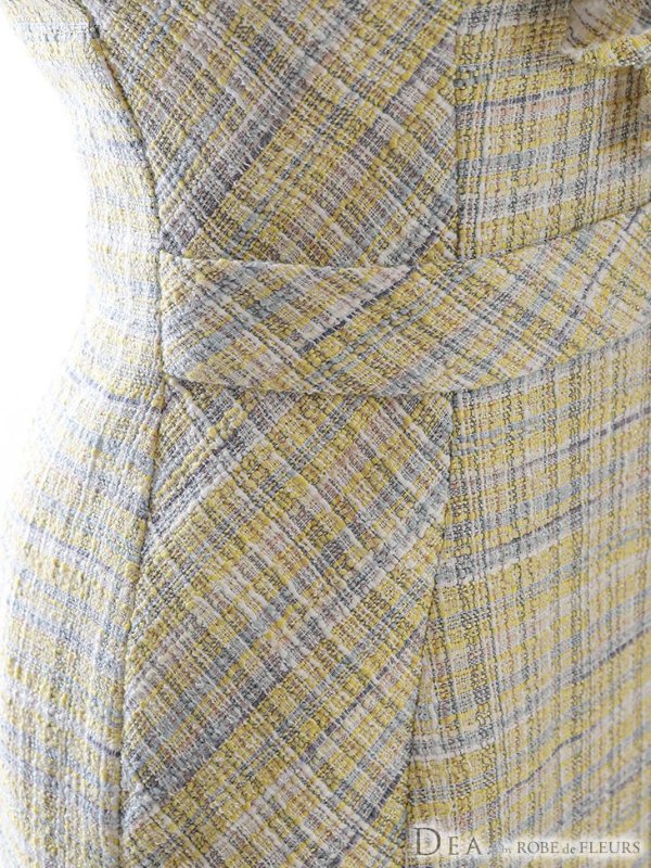 画像11: Lサイズあり【DEA./ディア】ツイード /フリル /アシンメトリー /ベルトデザイン /タイト/ ミニドレス/ キャバドレス【OF08】 (11)