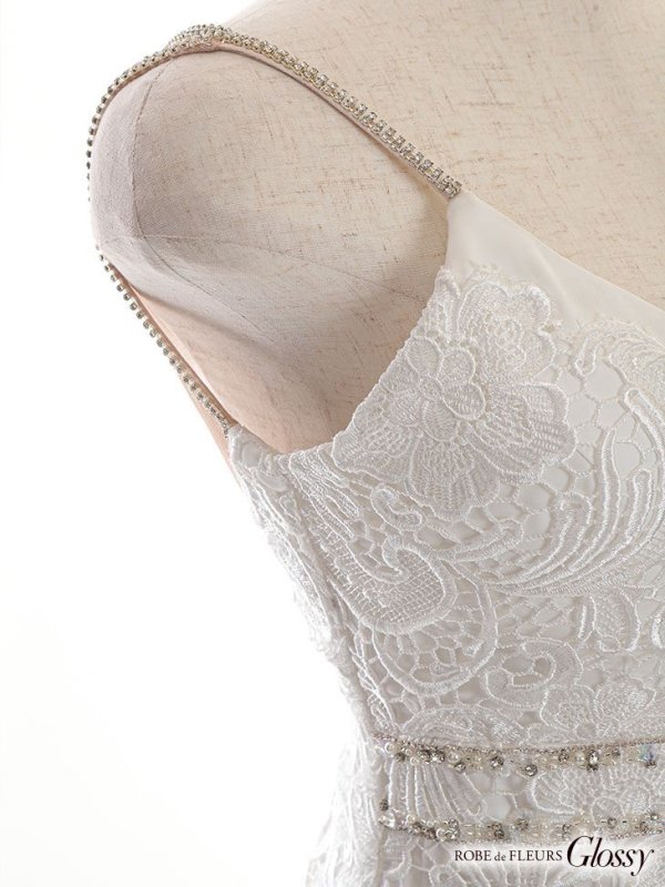 画像10: 【Glossy/グロッシー】バックチュール/ アシンメトリー/ ケミカルレース/ キャミソール/ タイト/ ミニドレス/ キャバドレス【HC02】 (10)