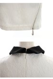 画像29: XSサイズあり【ROBE de FLEURS Glossy/ローブ・ド・フルール グロッシー】フロントジップ/ ZIP ストレッチ/ レース五分袖/ 長袖/ 袖あり/ レーススリーブ/ タイト/ ミニドレス/ キャバドレス[OF2] (29)