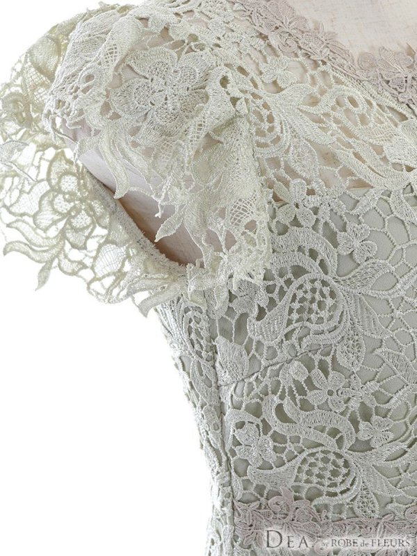 画像10: Lサイズあり【DEA./ディア】マーメイド/ フローラルレース/ ミディアム丈/ キャバドレス【OF08】 (10)