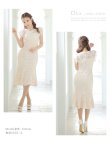 画像6: Lサイズあり【DEA. by ROBE de FLEURS/ディアバイローブドフルール】マーメイド/ フローラルレース/ ミディアム丈/ キャバドレス[OF2] (6)